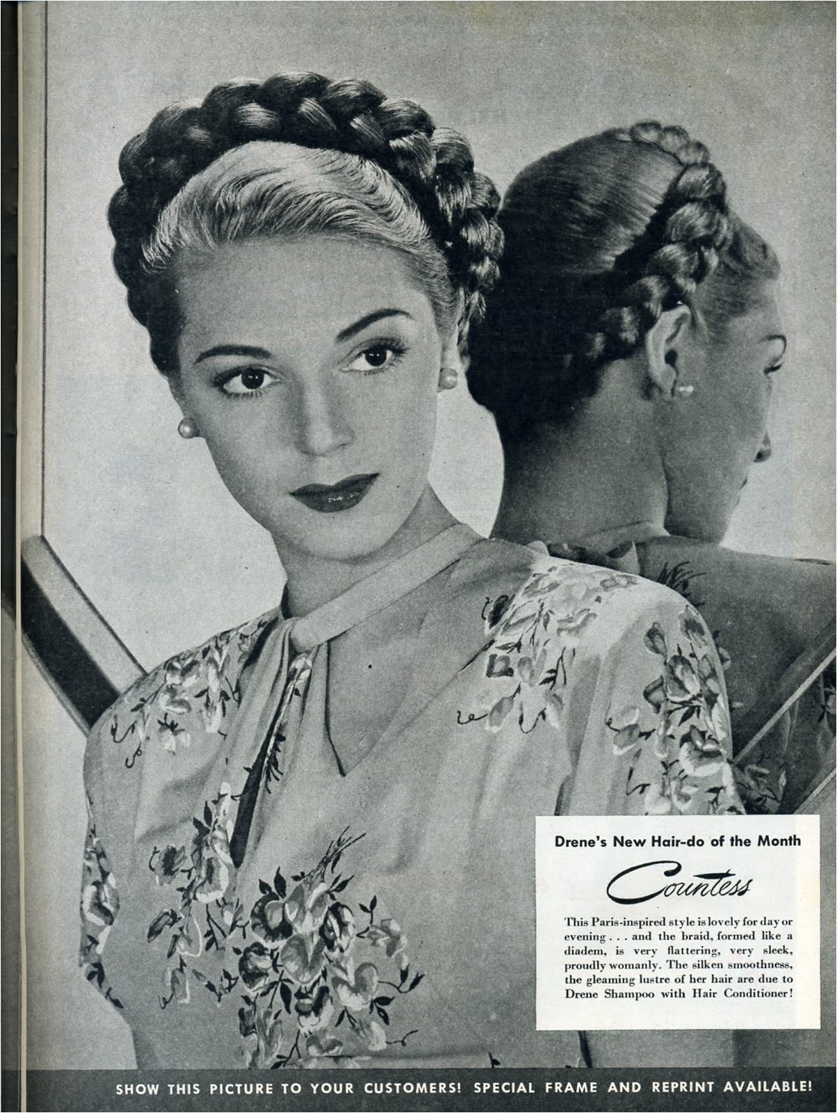 1940s Braided Hairstyles Fashionable forties A Braided Updo