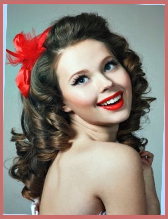 50s Hairstyles for Long Curly Hair Curly Hairstyles Easy 50s Hairstyles for Long Curly Hair