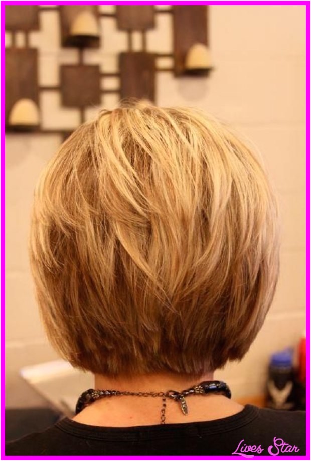 Back Of Stacked Bob Haircut Back View Of Short Hairstyles Stacked Livesstar