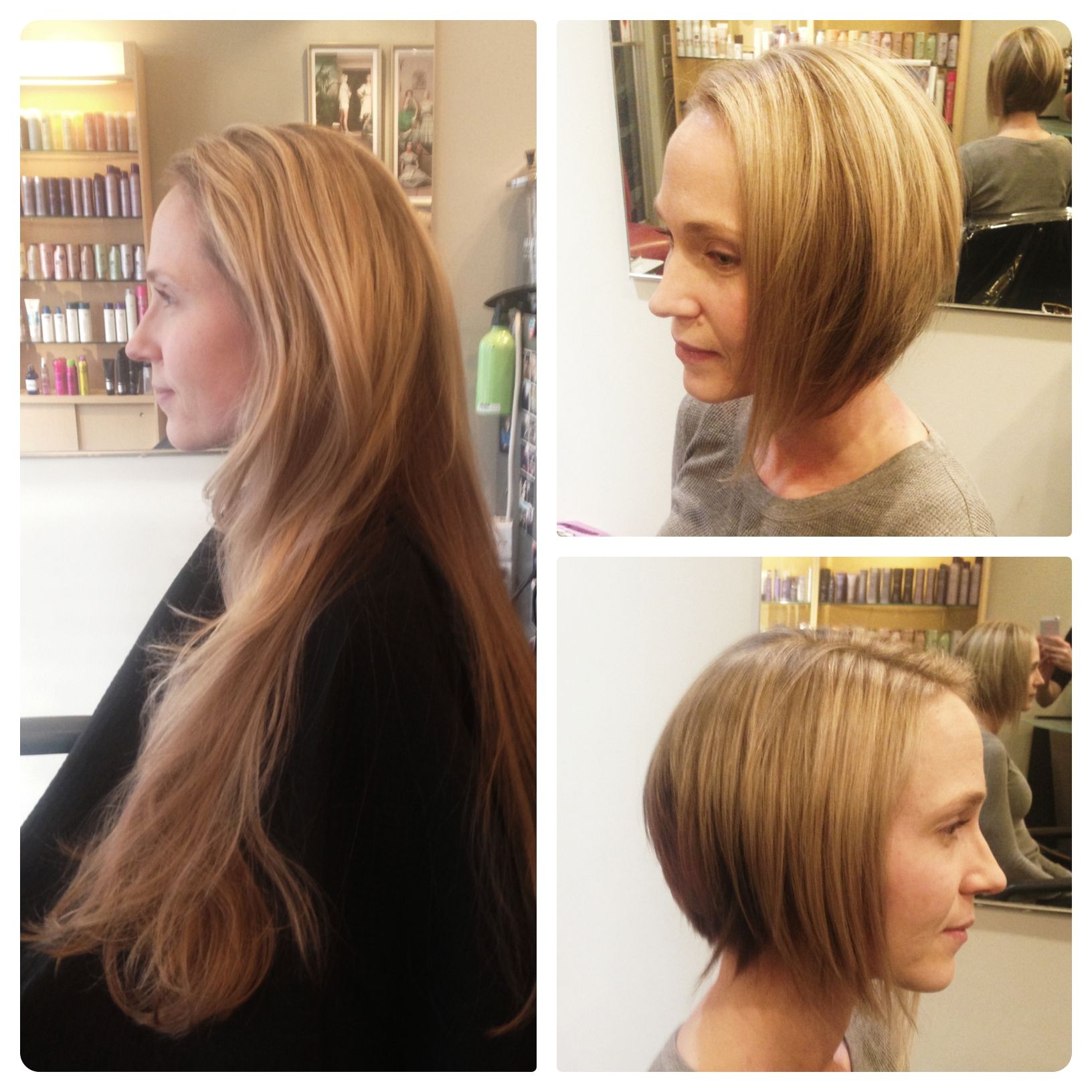 Before and after Bob Haircuts before and after From Long Mermaid Blond to New