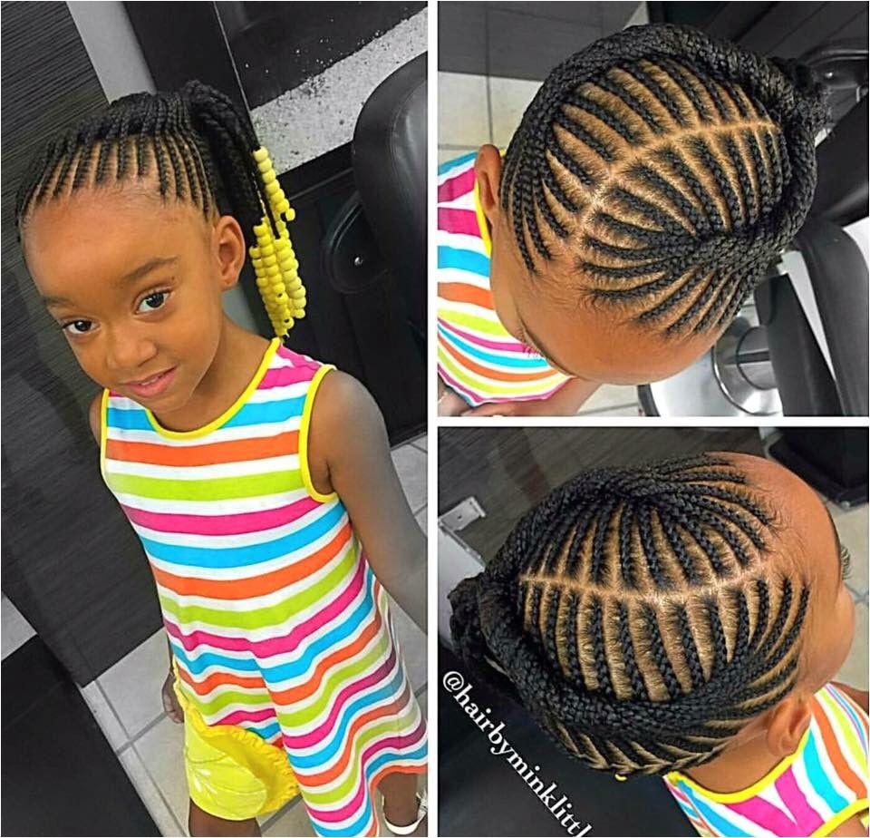 Black Little Girl Hairstyles Ponytails Kids Braided Ponytail Naturalista Pinterest