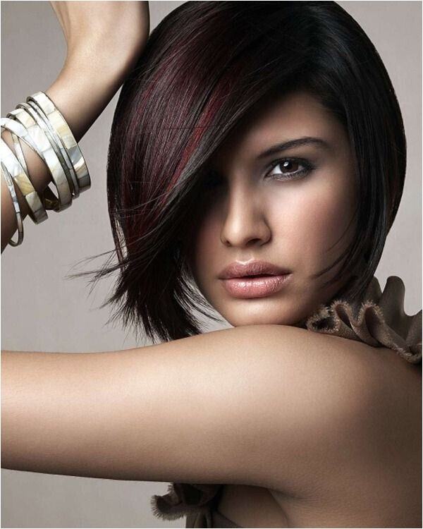 Bob Haircut with Red Highlights 22 Latest Highlighted Ideas for Black Hair Pretty Designs