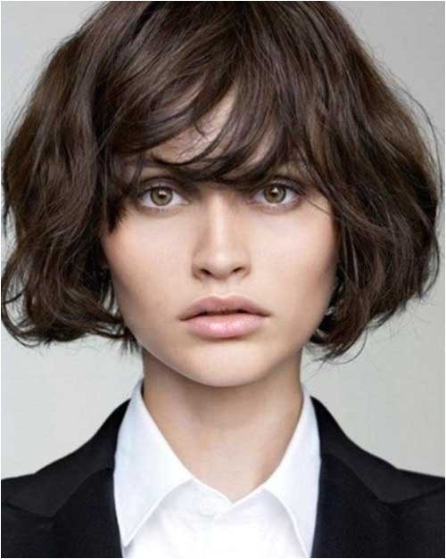 Bob Haircuts for Thick Hair with Bangs Layered Bob with Bangs for Thick Hair