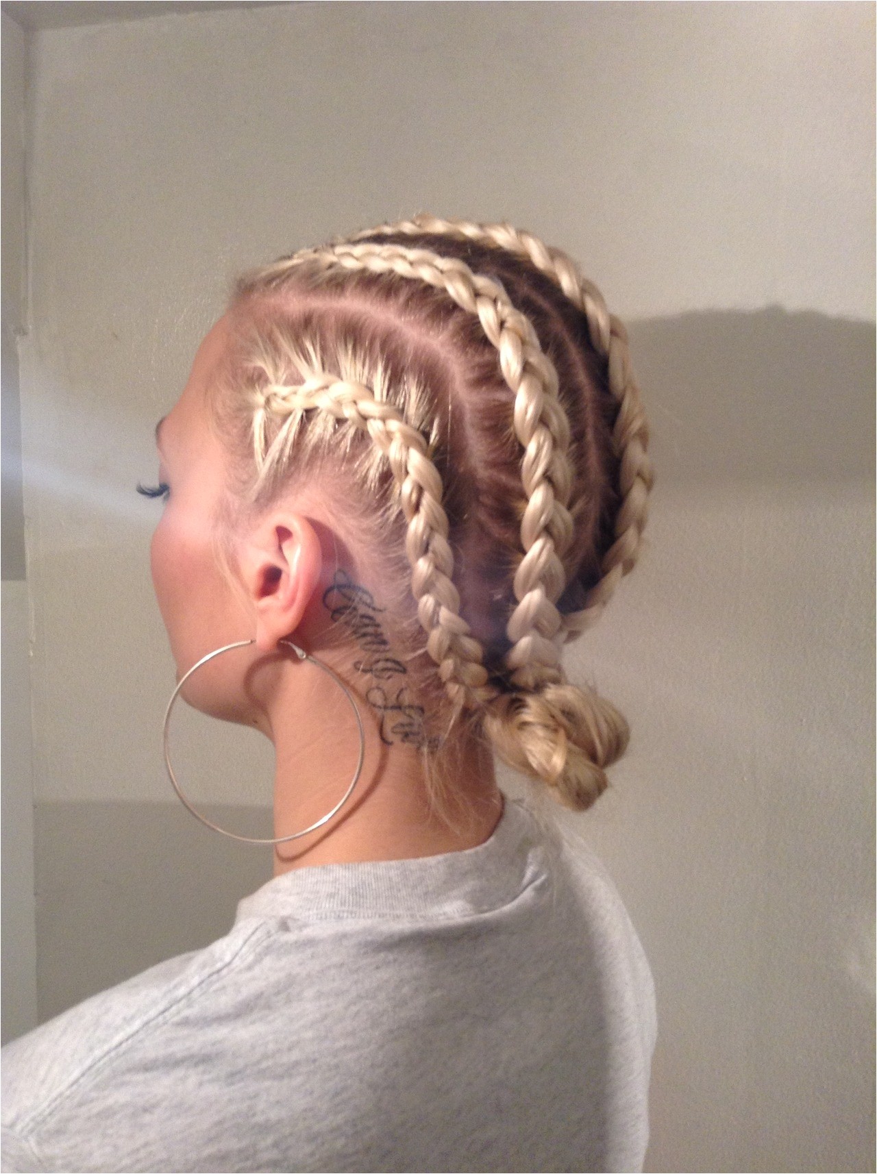 Braided Hairstyles for White Hair White Girl Cornrows Tumblr