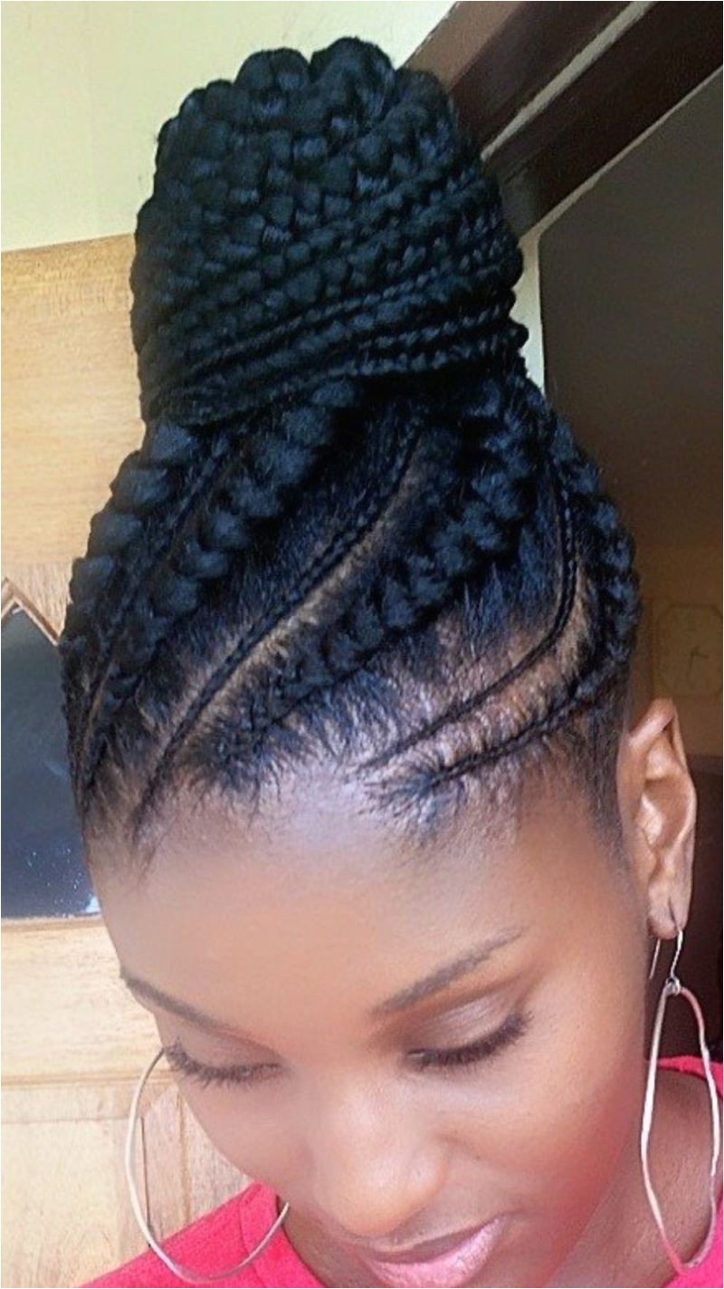 Cornrow Braided Bun Hairstyles African Ponytail Cornrow Allhairmakeover Pinterest