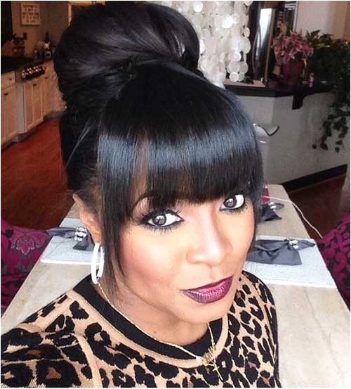 Cute Bun Hairstyles with Bangs 20 Bun Hairstyles with Bangs