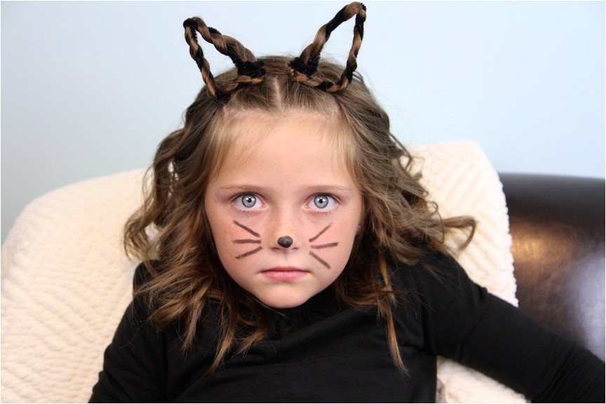 Cute Cat Hairstyles Braided Kitty Cat Ears Halloween Hairstyles