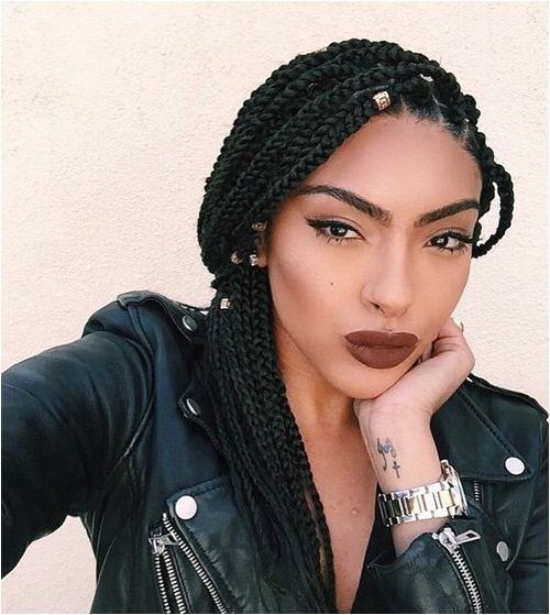 Cute Easy Hairstyles for Box Braids 50 Exquisite Box Braids Hairstyles to Do Yourself