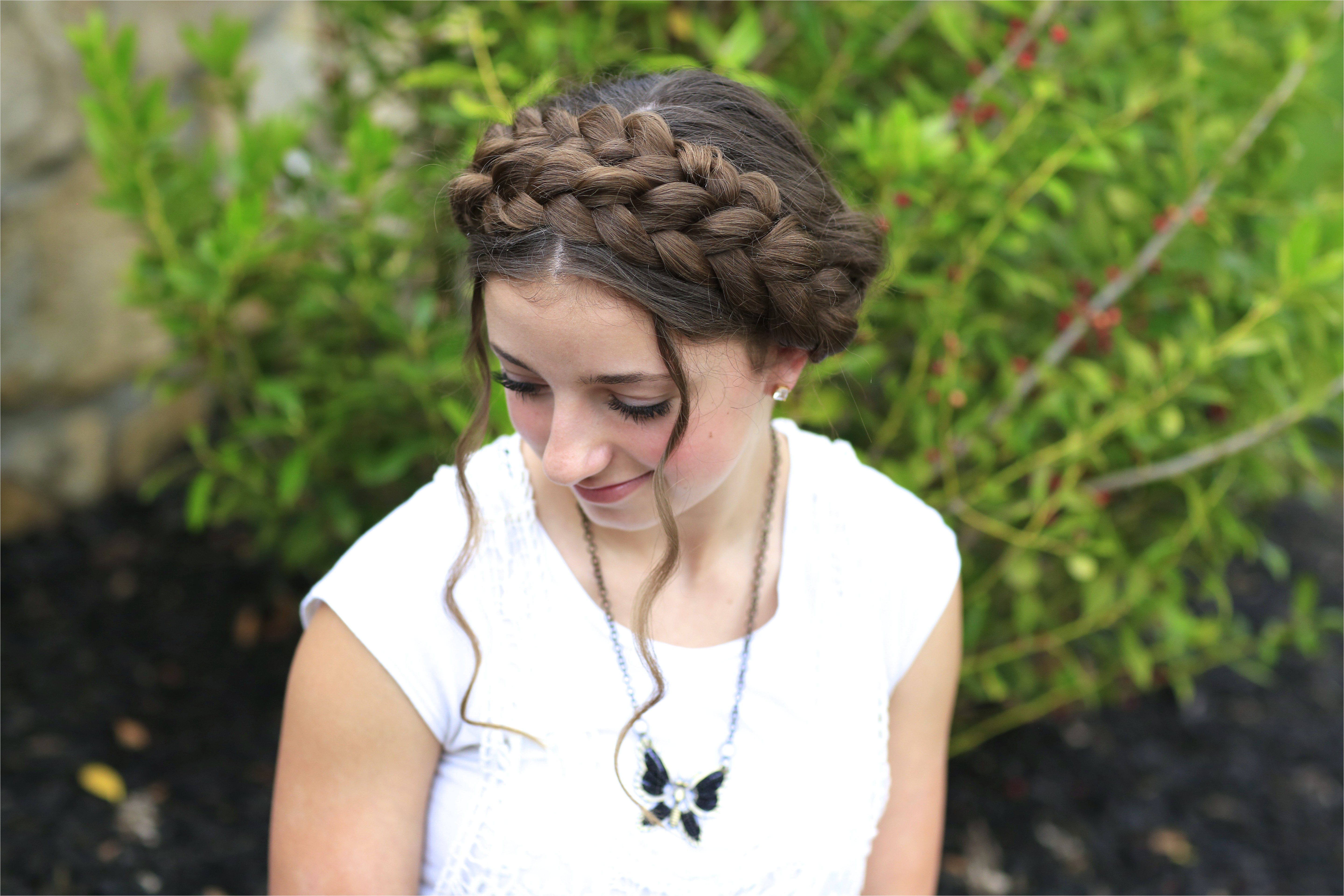 Cute Girls Hairstyls Milkmaid Braid Cute Summer Hairstyles