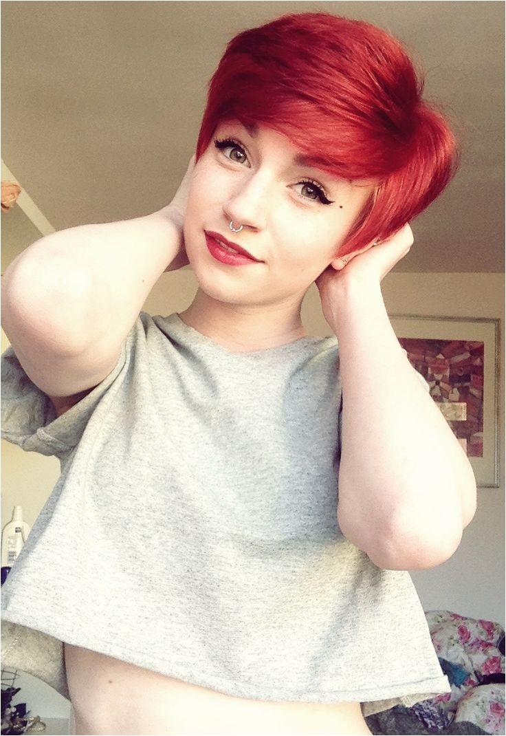Cute Hairstyles for Short Red Hair Short Red Pixie Hair Colorful Hair Pinterest