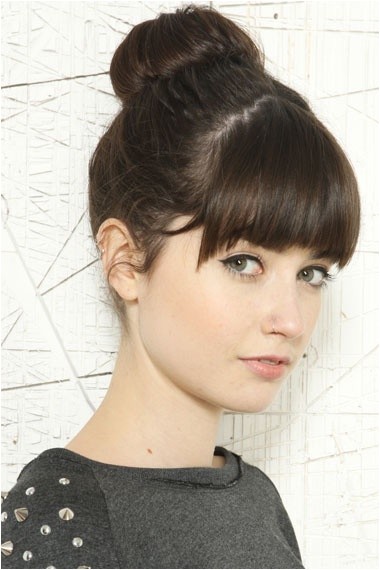 Cute Hairstyles to Do with Bangs 18 Quick and Simple Updo Hairstyles for Medium Hair