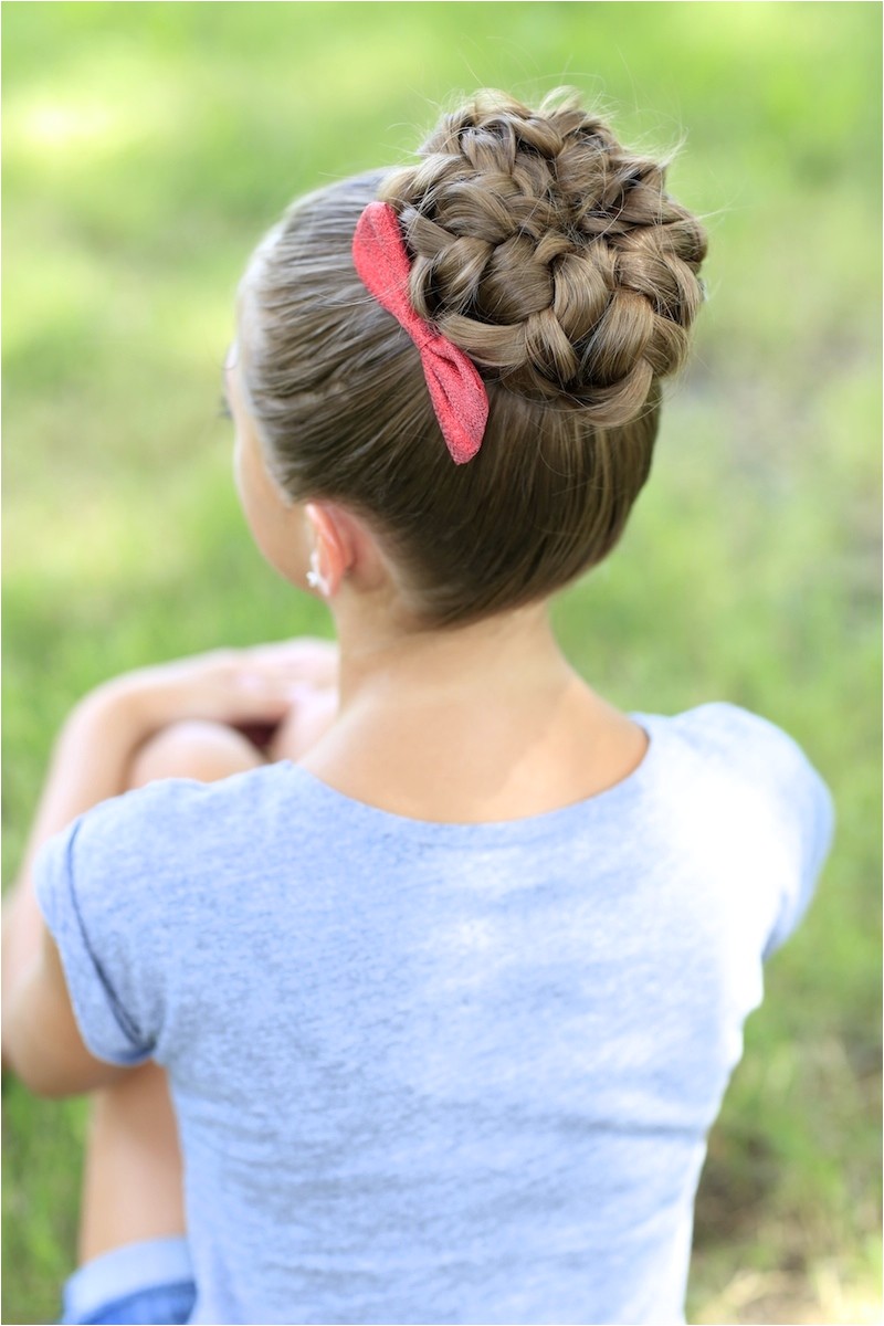 Cute Hairstyles with A Bun Pancaked Bun Of Braids Updo Hairstyles
