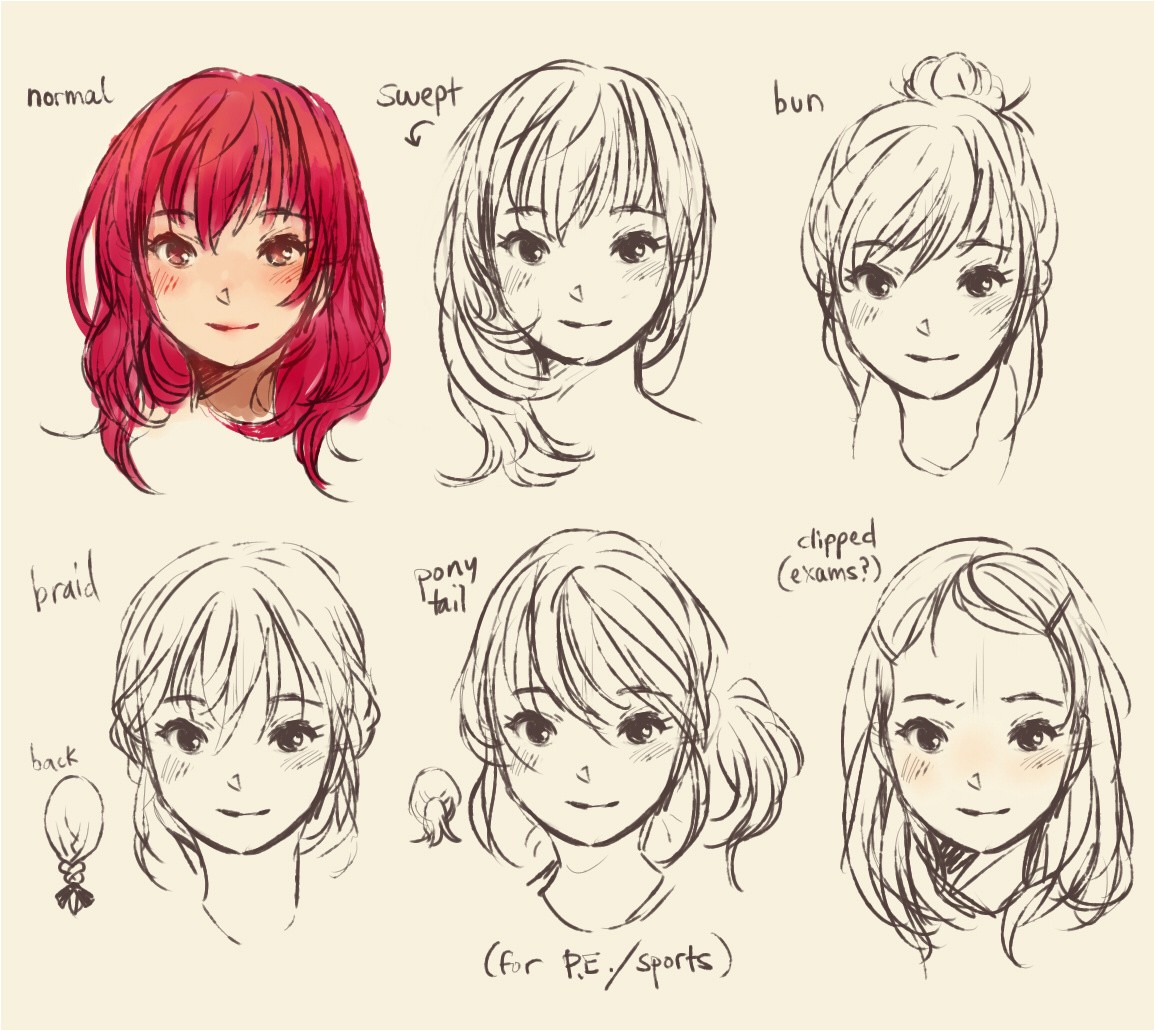 Cute Manga Hairstyles My Style Doodles Ridley S Bloggie