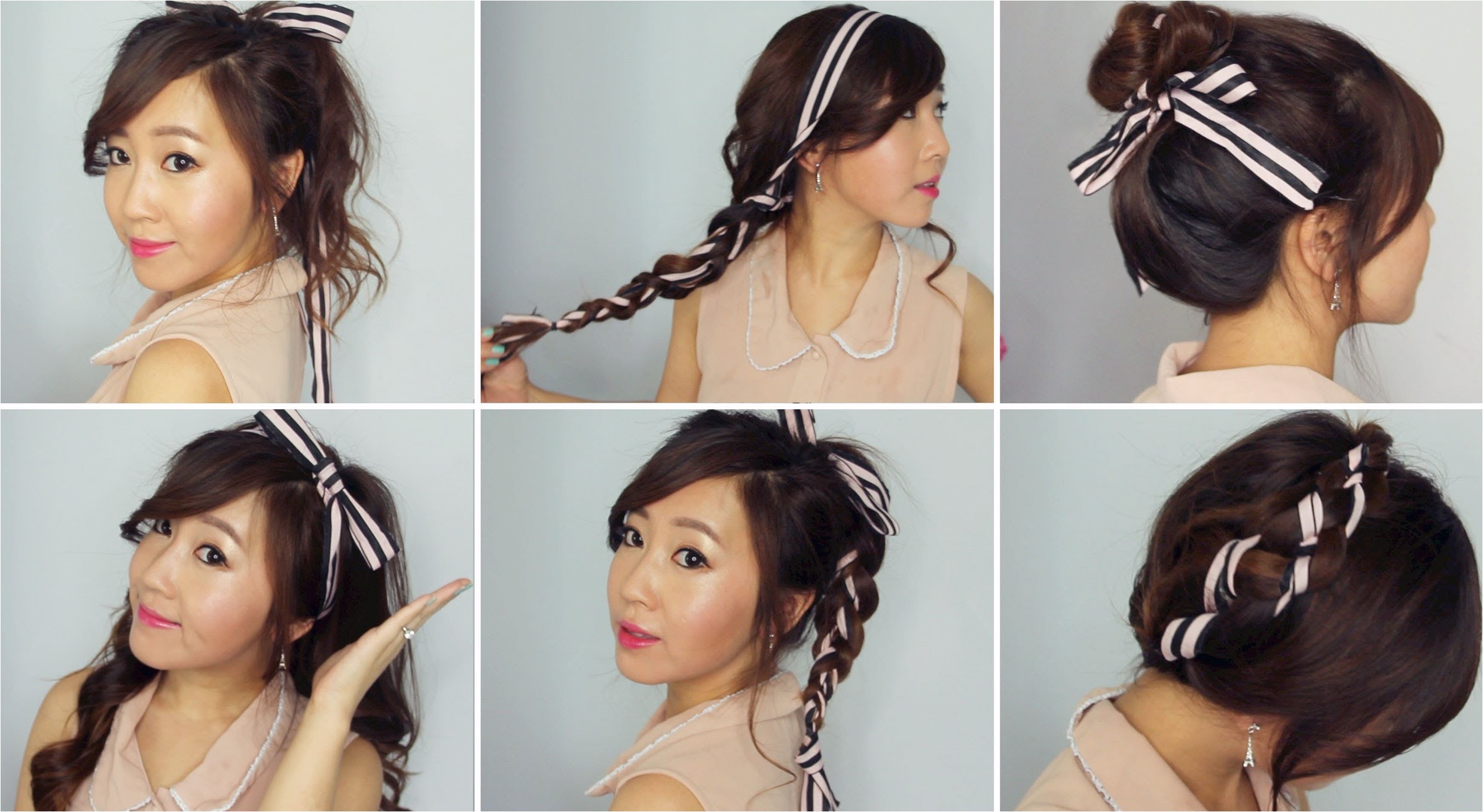 Cute Ribbon Hairstyles 6 Easy Ribbon Hairstyles