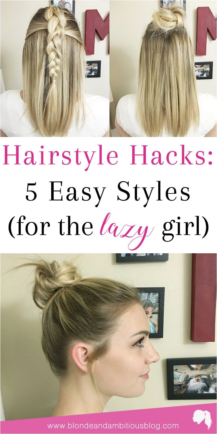 Girl Nerd Hairstyles Hairstyle Hacks 5 Easy Styles Braids Pinterest