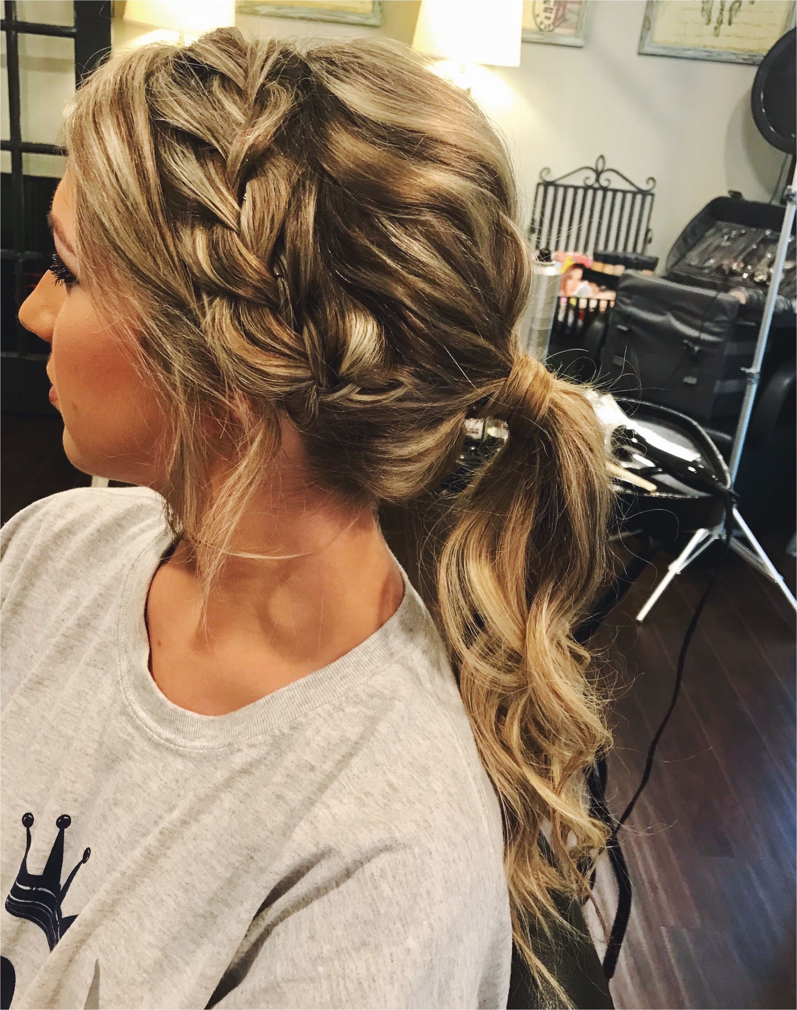 Hairstyles for Homecoming with Braids Prom Hair Ponytail Updo Braid Hair Pinterest