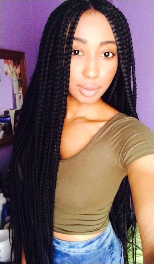 Hairstyles for Long Box Braids 15 Best Braided Hairstyles for Long Faces Black Braided