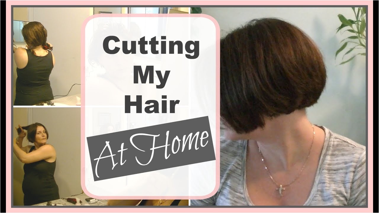 How to Cut A Bob Haircut at Home How I Cut My A Line Bob at Home