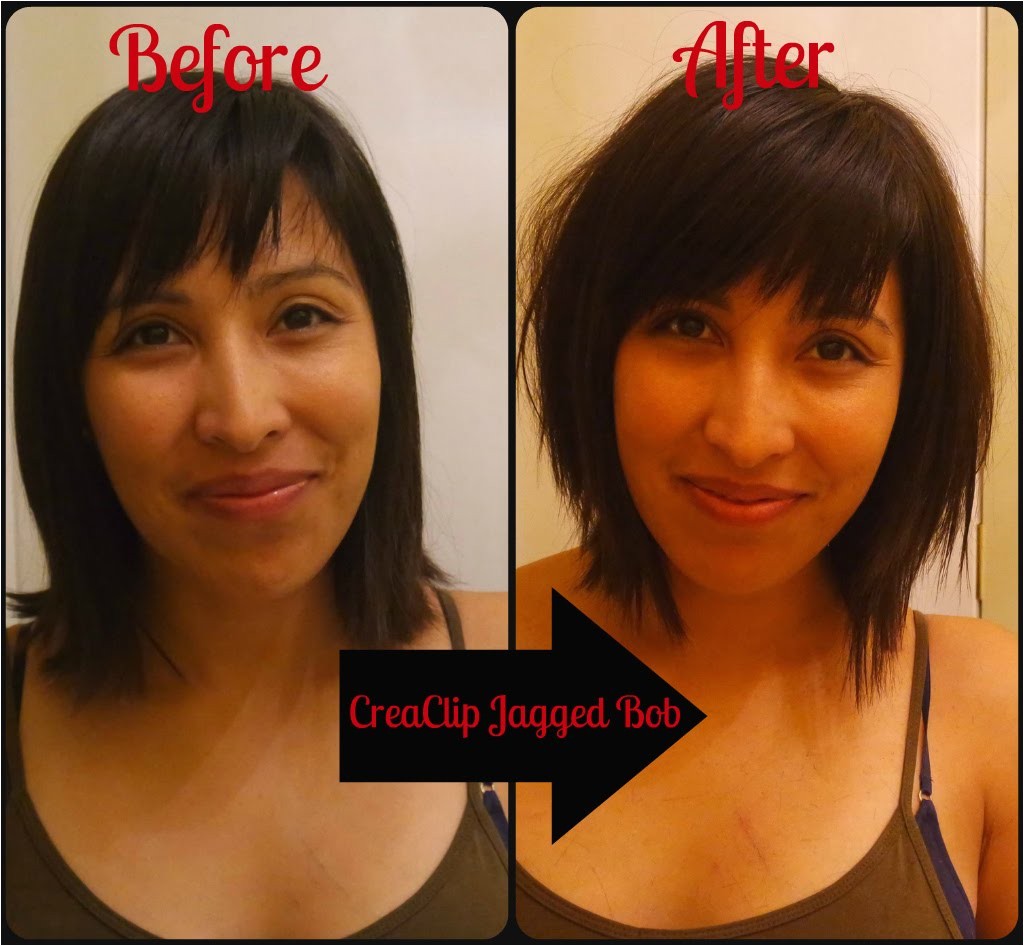 How to Cut A Bob Haircut Yourself Diy Long Textured Bob Using the Creaclip