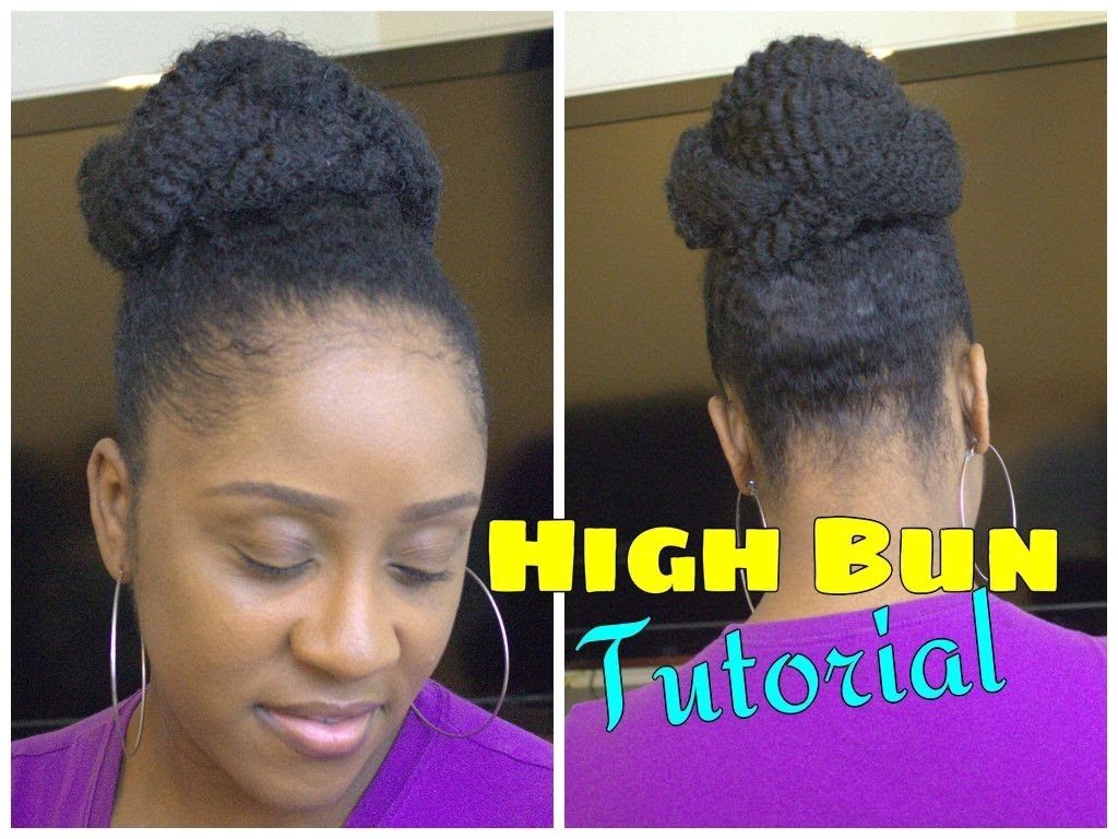 Marley Braid Bun Hairstyles Easy Marley Braid High Bun Natural Hair Tutorial