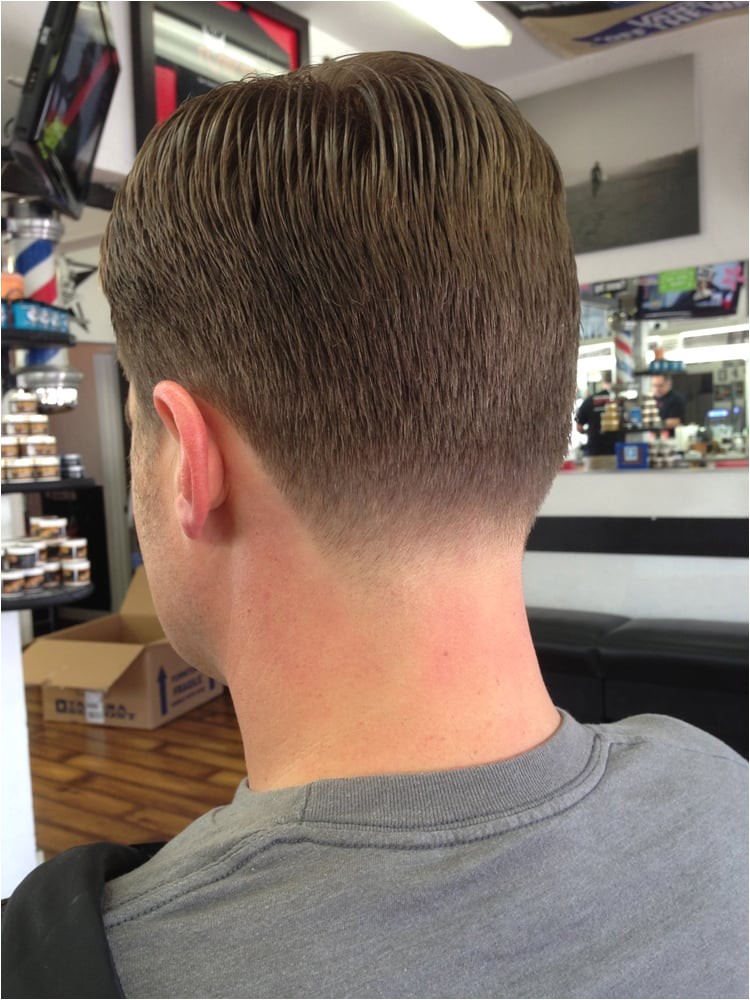 Mens Haircut Neckline Classic Mens Haircut with A Tapered Neckline Yelp