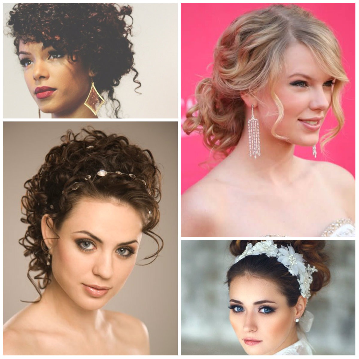 Pin Up Hairstyle for Curly Hair 25 Simple and Stunning Updo Hairstyles for Curly Hair Haircuts