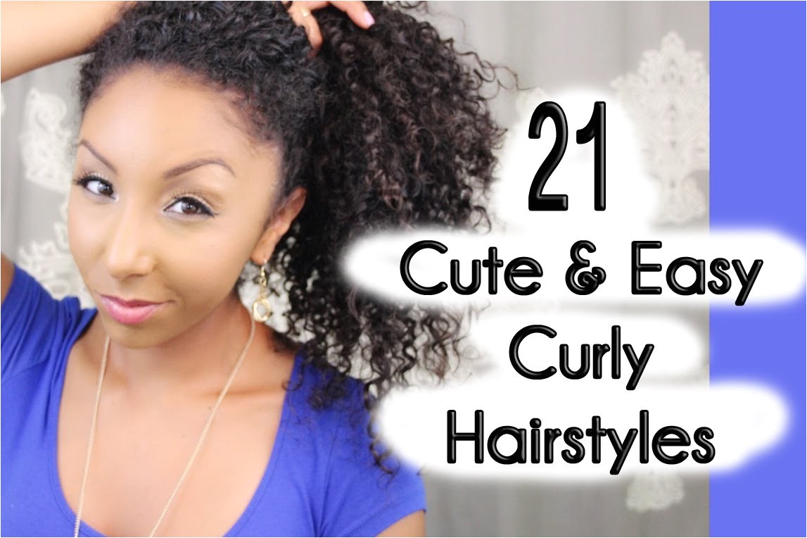 Quick and Easy Hairstyles for Thick Curly Hair 21 Cute and Easy Curly Hairstyles