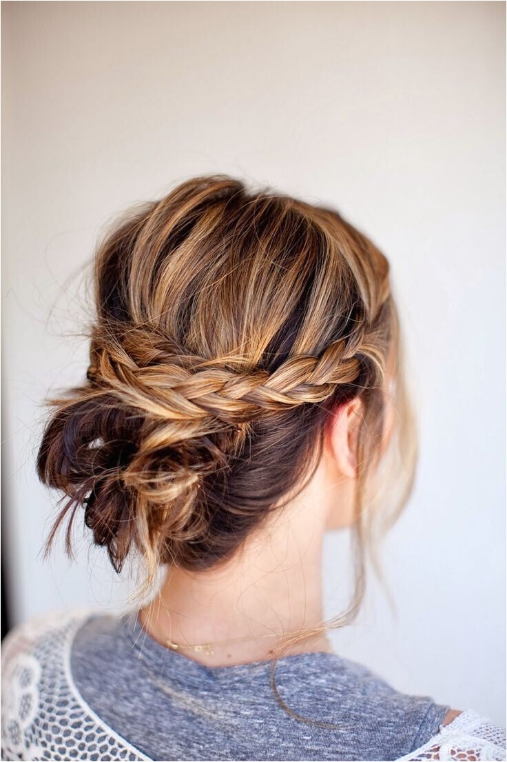 Quick Hairstyles with Braids 20 Easy Updo Hairstyles for Medium Hair Pretty Designs