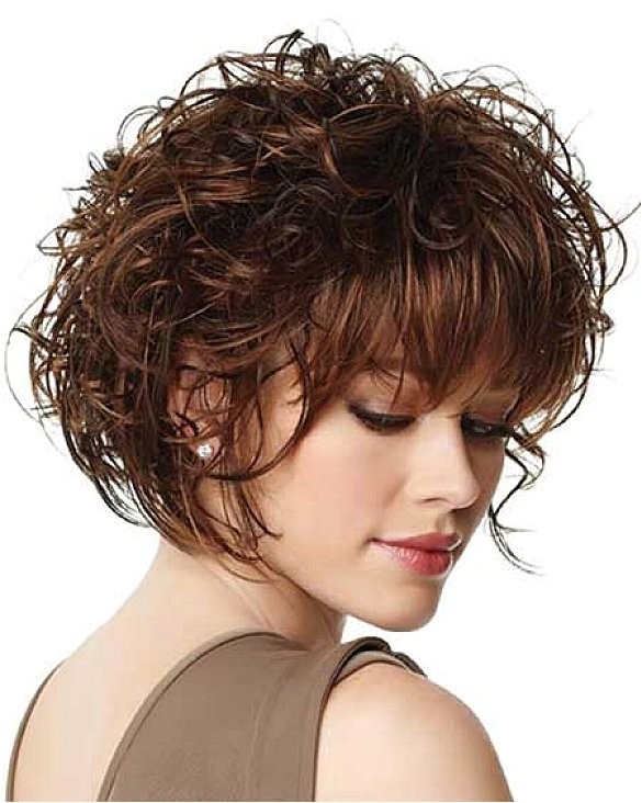 Short Curly Bob Haircuts with Bangs 35 Cute Hairstyles for Short Curly Hair Girls