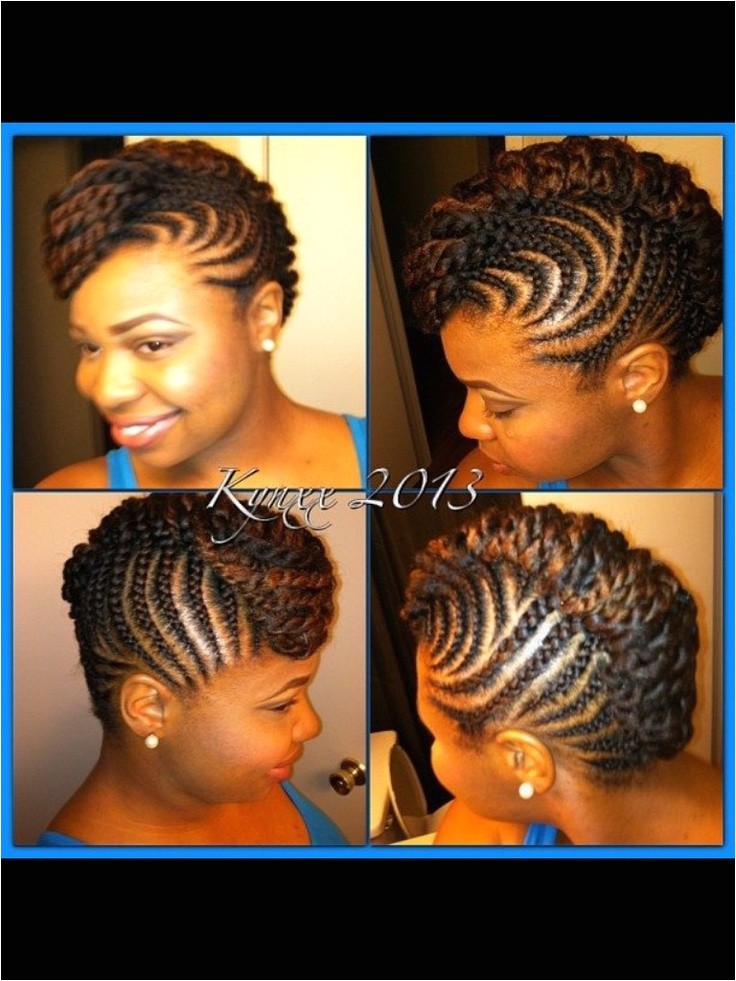 Transitioning Braid Hairstyles Updo Protective Transitioning Mohawk