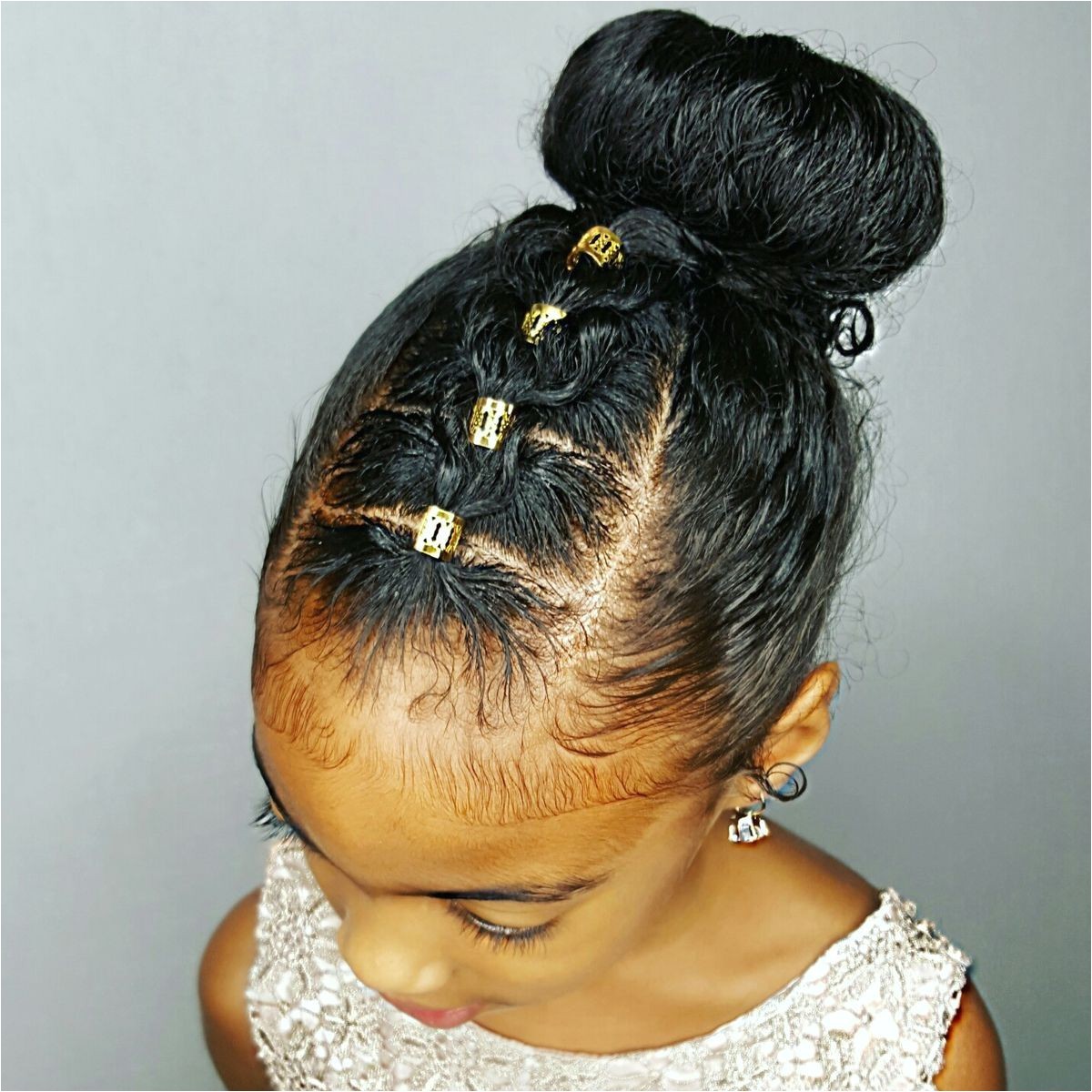 Updo Hairstyles for Little Black Girls Kids Hair Recipes Pinterest