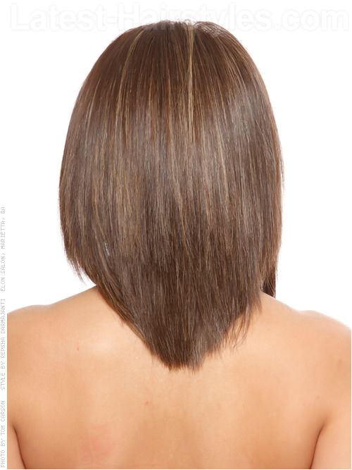 V Shaped Bob Haircut Hair Tutorial V Back Stylish Medium Cut Back View