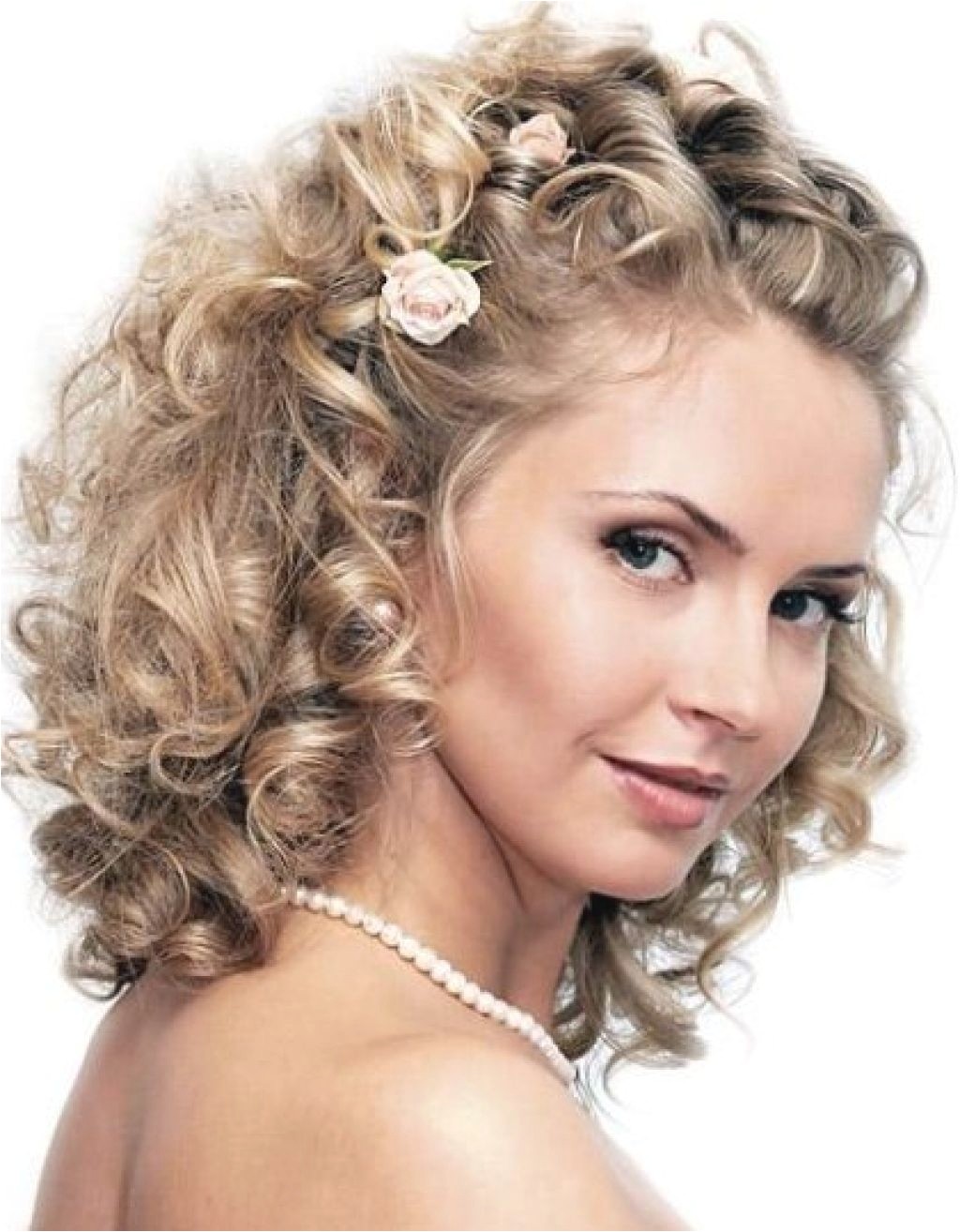 Curly Hairstyles for Medium Length Hair for Weddings Wedding Hairstyles Curly Hair Medium