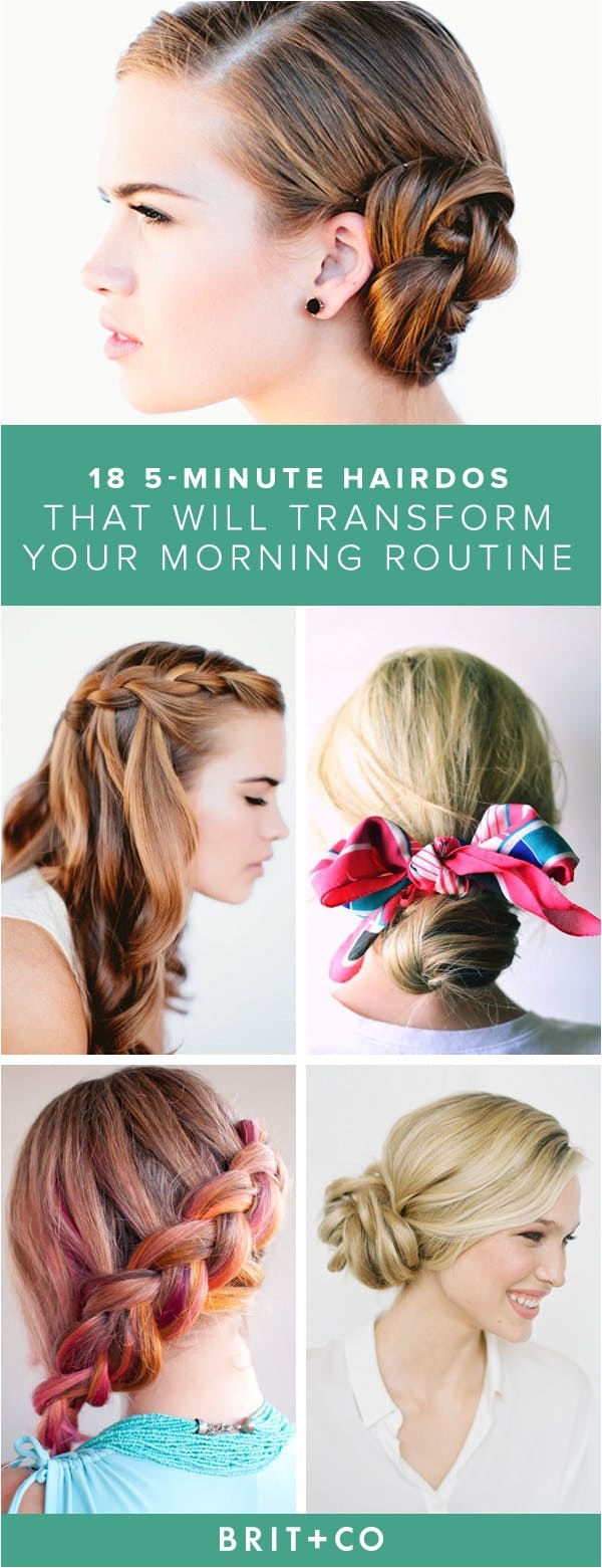 Easy Hairstyles to Do In the Morning 25 5 Minute Hairdos that Will Transform Your Morning