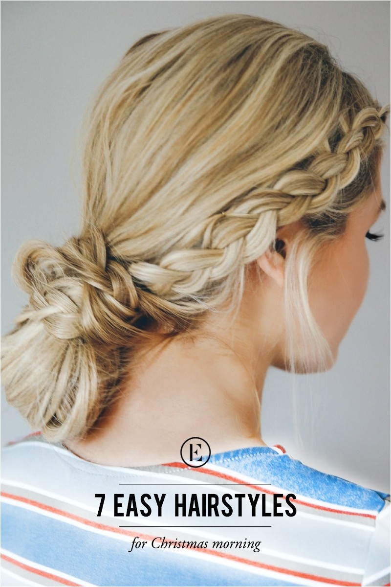 Easy Hairstyles to Do In the Morning 7 Easy Hairstyles for Christmas Morning