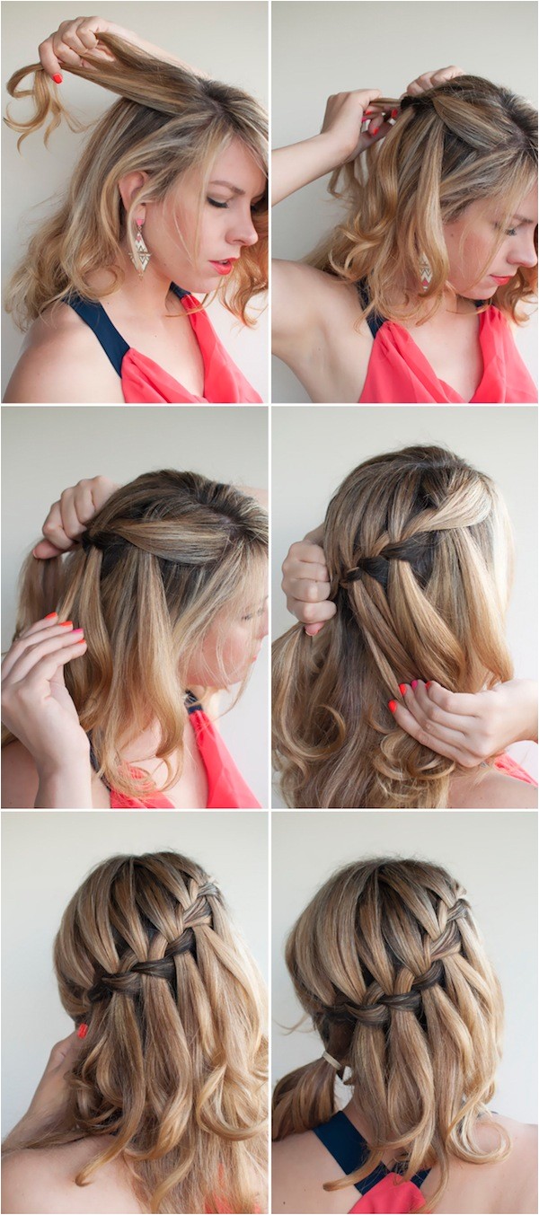 Easy Hairstyles with Instructions How to Make A Beautiful Waterfall Braid Waterfall Braid