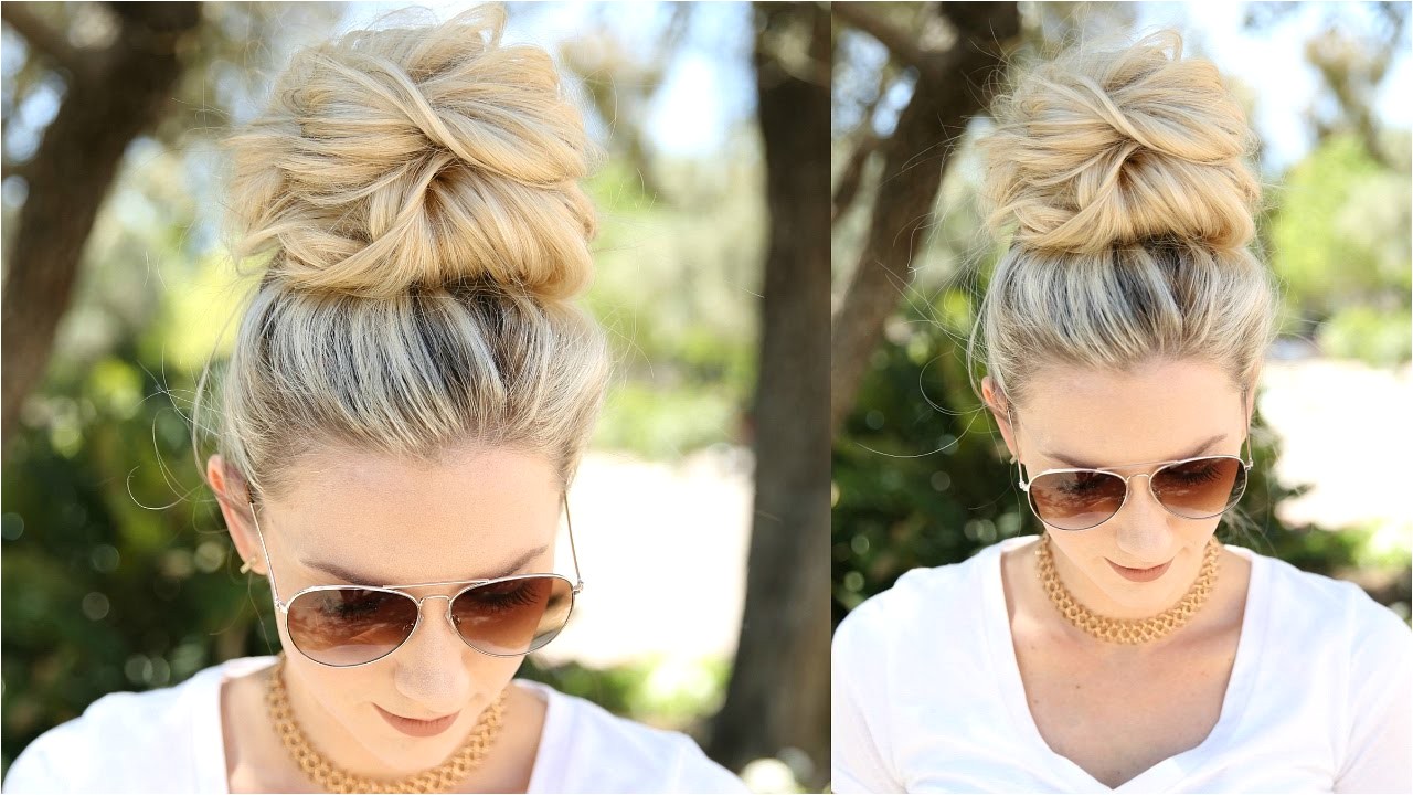 Easy Hairstyles without Bobby Pins Easy Messy Bun Using No Bobby Pins