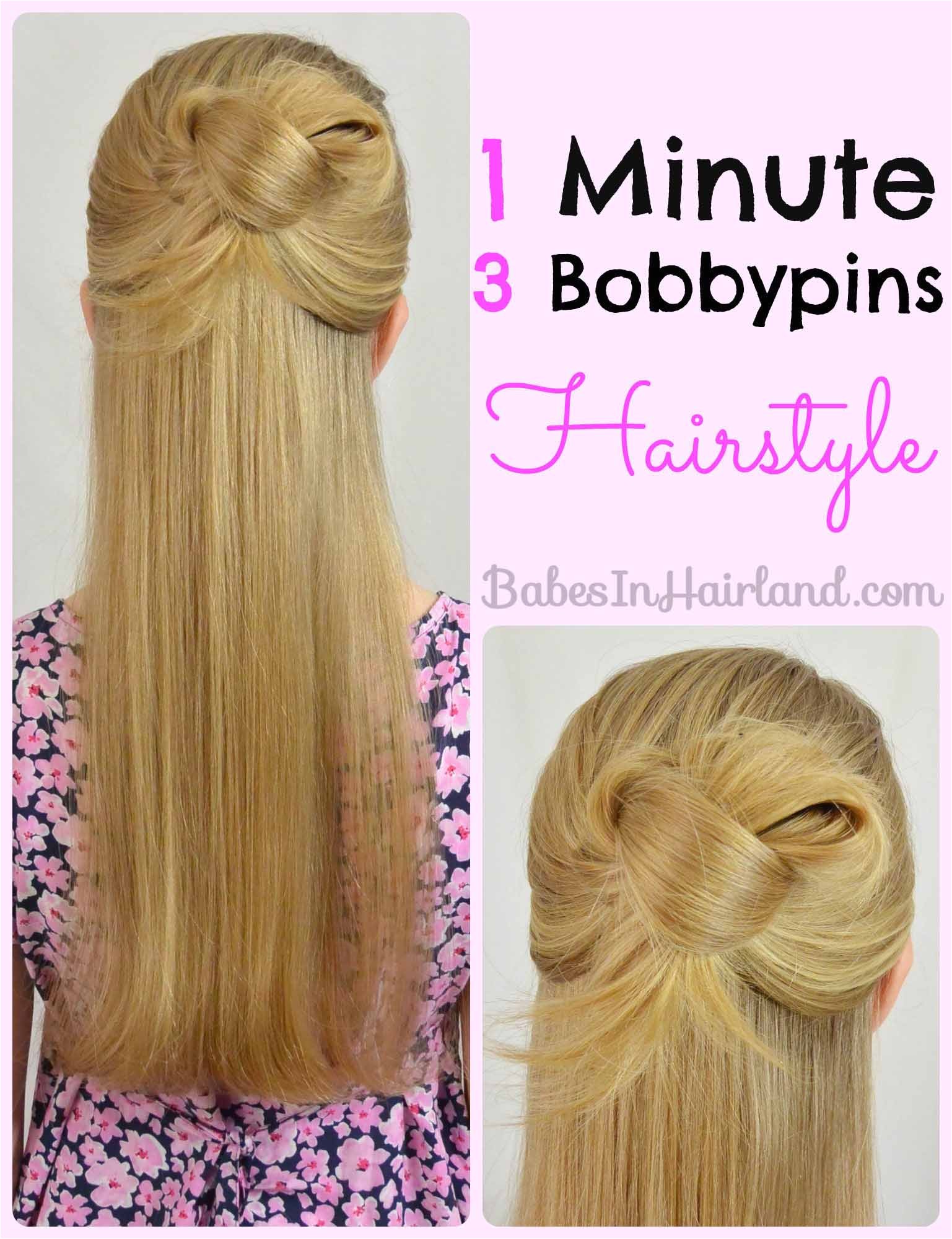 Easy One Minute Hairstyles Easy 1 Minute Knotted Hairstyle Babes In Hairland