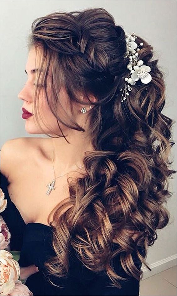 Hairstyle for Wedding Occasion Peinados De Lado Semirecogidos Con Ondas Bucles Y