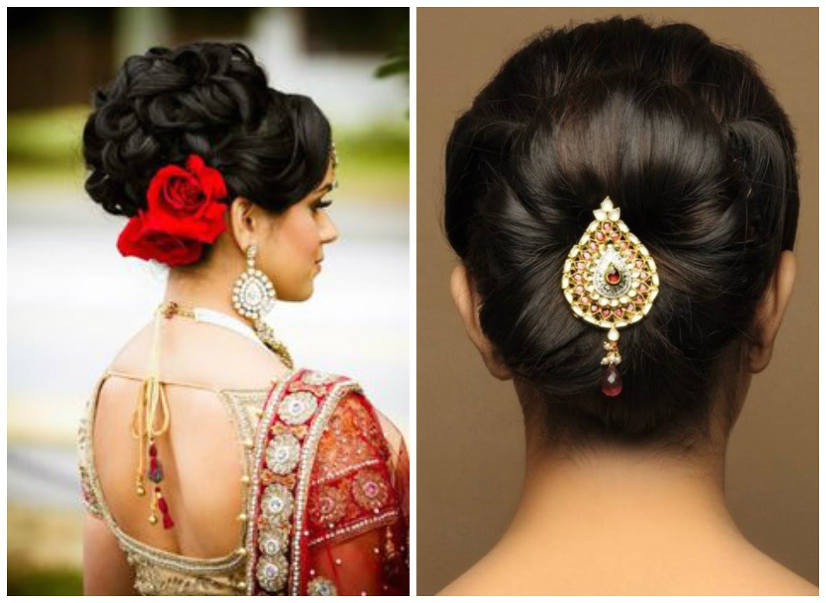 Low Bun Hairstyles for Indian Weddings Various Indian Hairstyle Of Medium Length for Weddings