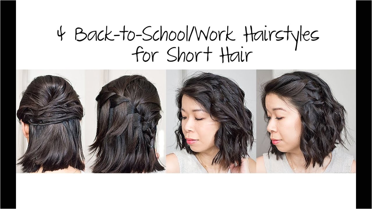Quick and Easy Hairstyles for Short Hair for School 4 Easy 5 Min Back to School Work Hairstyles for Short Hair