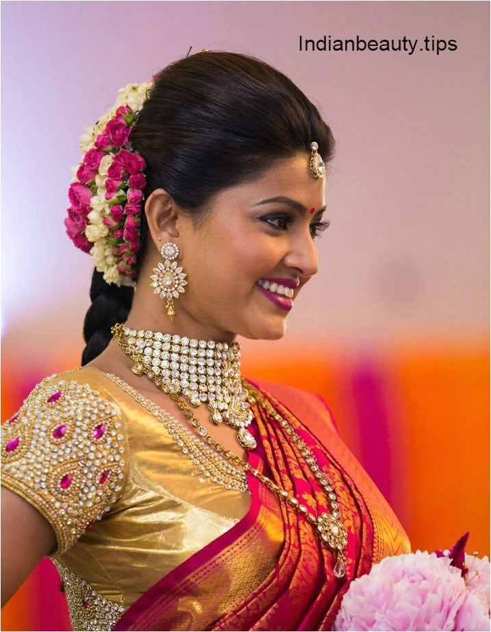 Sneha Wedding Hairstyle Actress Sneha S Hairstyles with Ethnic Wear Indian