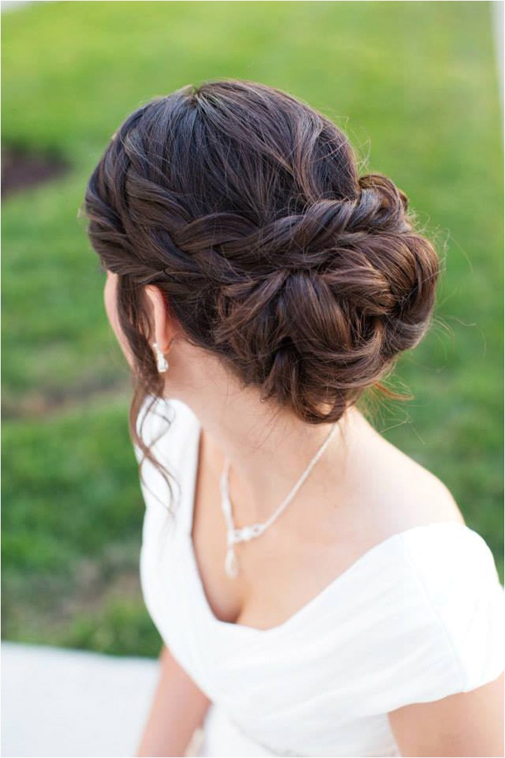 Updo Hairstyles for Weddings Bridesmaids 20 Beautiful Braided Updos for Brides Mon Cheri Bridals