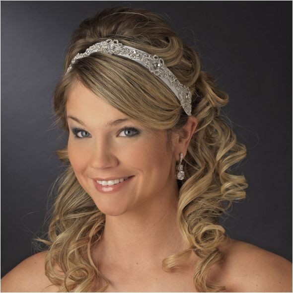 Wedding Hairstyles with Headband and Curls Long Wedding Hairstyles with Headband