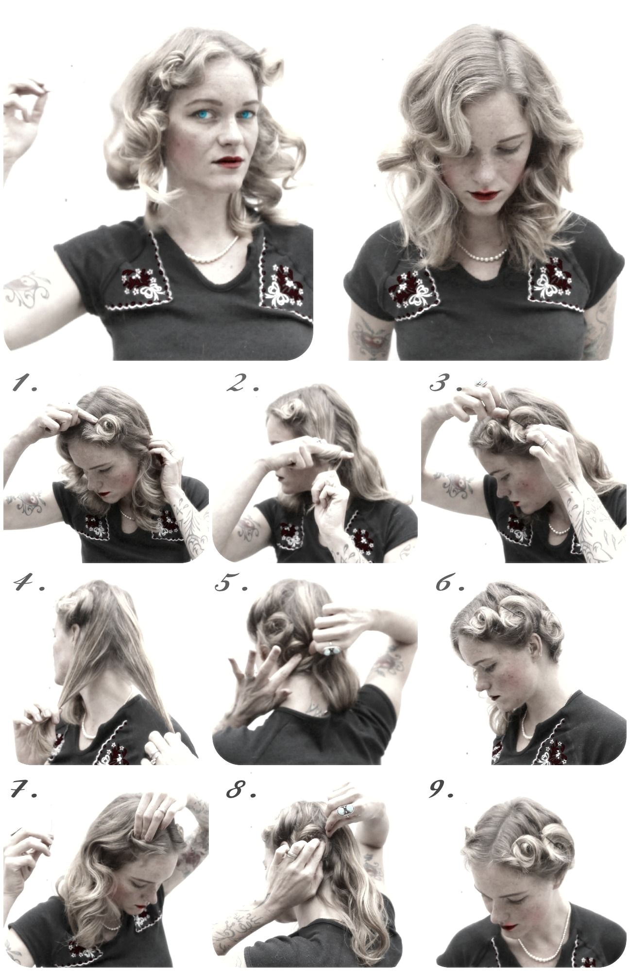 1940s Womens Hairstyles How to Create Easy 1940s Pin Curl Set for Fine Thin Hair