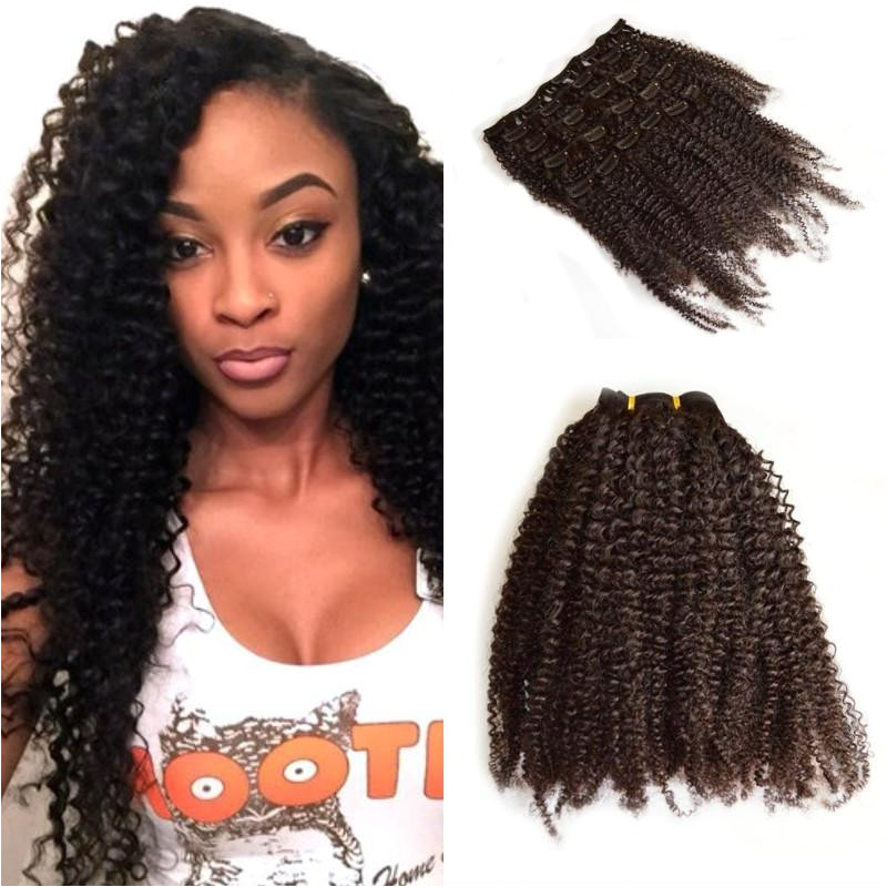 4c Virgin Hair Extensions Malaysian Human Hair Afro Kinky Curly Clip Ins Extension 4b 4c Kinky