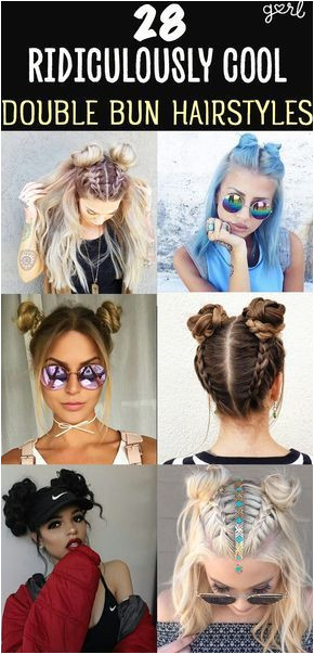 90s Hairstyles Half Up 28 Ridiculously Cool Double Bun Hairstyles You Need to Try