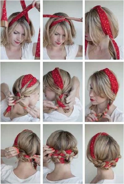 Bandana Hairstyles with Hair Up Summer Hair Keep Your Cool with these Updos