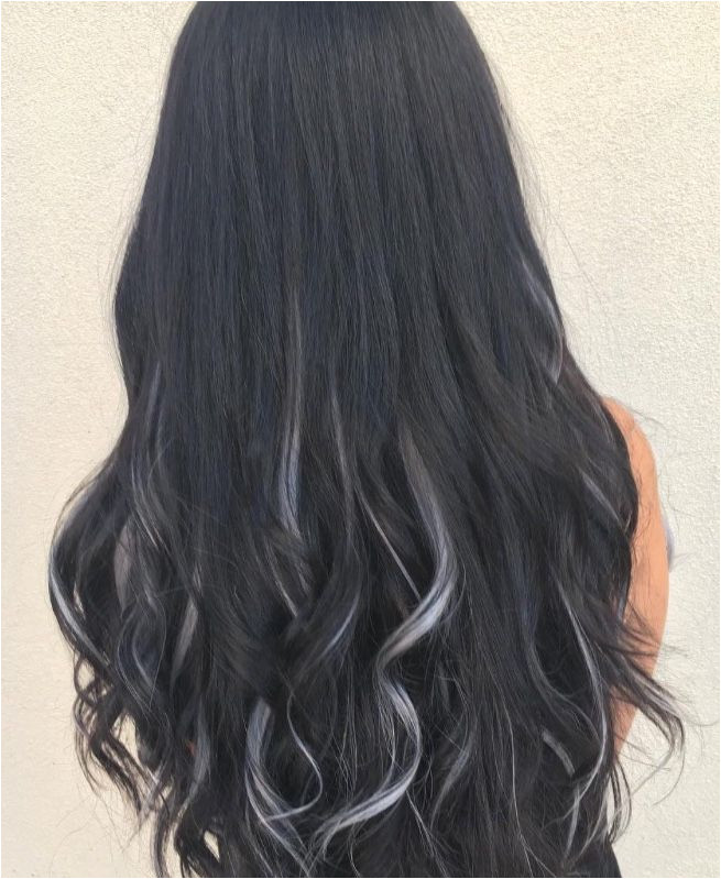 Black Hairstyles with Highlights 2019 Black Hair with Gray Highlights