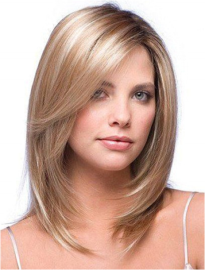 Blonde Hairstyles Medium Length with Side Bangs Bob Haircuts for Shoulder Length Hair with Side Bangs and Layers for